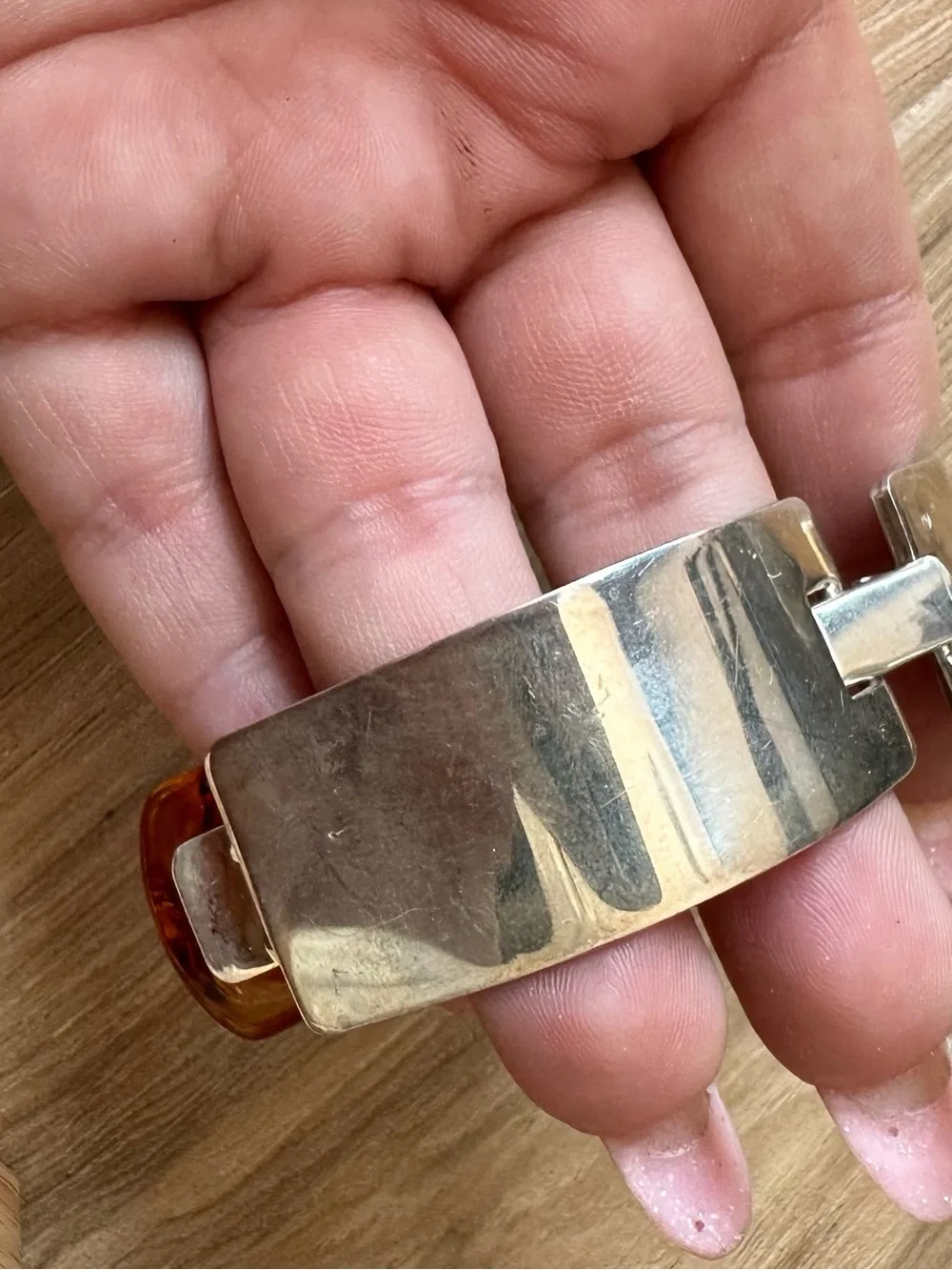 Sterling silver Amber Statement Bracelet